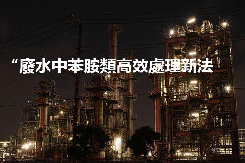 “廢水中苯胺類高效處理新法，環(huán)保先鋒引領(lǐng)綠色以后”